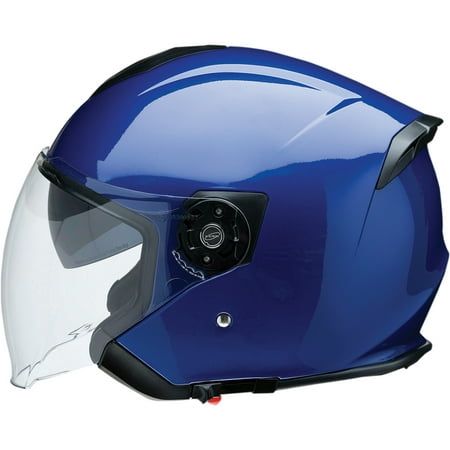 blue motorcycle helmets